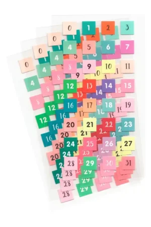 Pas Cher Stickers « Nombres 0-31 », 4 planches