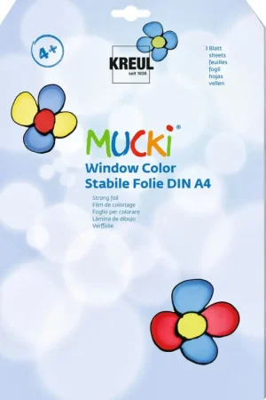 Commande En Gros Film de coloriage MUCKI Window Color, format A4, 3 feuilles