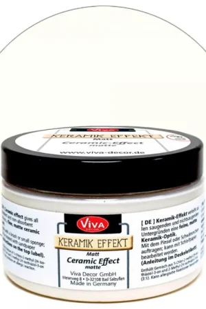 Peinture effet céramique Viva Decor, 150 ml, Blanc antique Usine Directe