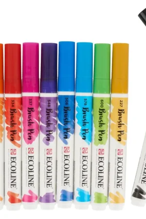 Nouvelle Collection Set de Brush Pen Talens Ecoline, 10 couleurs