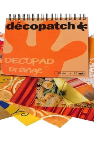 Bloc de papiers Décopatch « Décopad Orange », 48 f., 12 motifs Acheter En Ligne