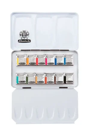 Coffret aquarelle AKADEMIE Schmincke, 12 demi-godets Affaire À Saisir