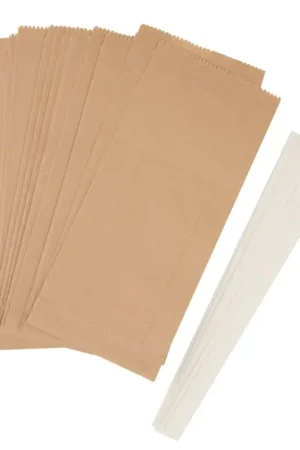 Retour Gratuit Etoiles en sachets en papier, grand, marron