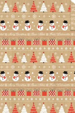 Offre Exclusive Papier cartonné à motifs « Christmas time », 49,5x68cm