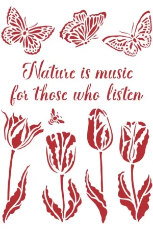 Marque Pochoir « Nature is Music... »