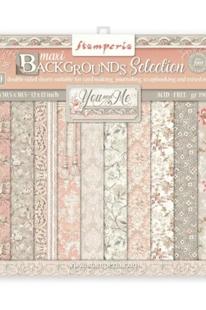 Retour Gratuit Bloc de papier scrapbooking « You and Me Backgrounds »