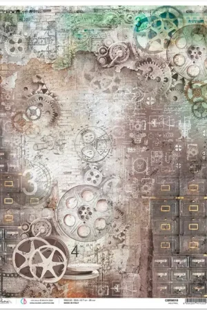 Quantité Limitée Soie de paille à motifs « Industrial » , DIN A3