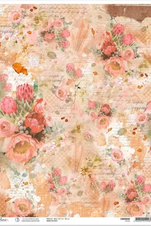 Soie de paille à motifs « Protea » Authentique