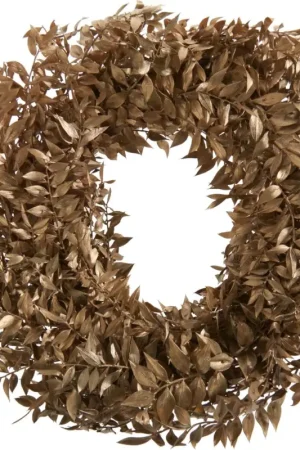 Quantité Limitée Couronne de ruscus séché « Gold Wash »