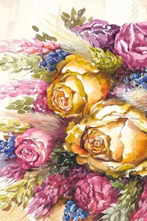 Marque Serviette « Fleurs de fin d'été »