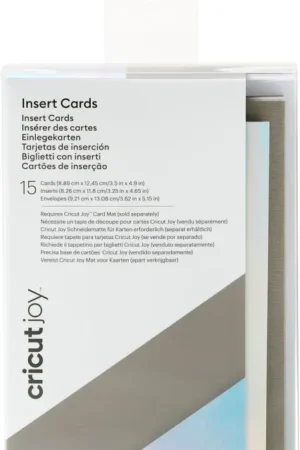 Cricut Joy Cartes doubles avec encarts & enveloppes "Insert Cards", 8,89 x 12,45 cm Soldes