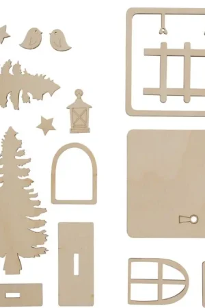 Expédié Aujourd'hui Set créatif en bois « Porte de lutin Nisse »