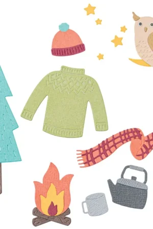 Gabarit d’estampe Sizzix Thinlits « Cozy Woodland » Achetez Aujourd'hui