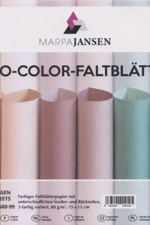 Feuilles de pliage « Duo-Color », tons poudrés Top Vente