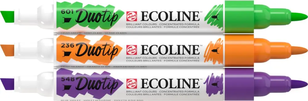 Feutres Duotip Talens Ecoline « Set couleurs secondaires » Bon Marché