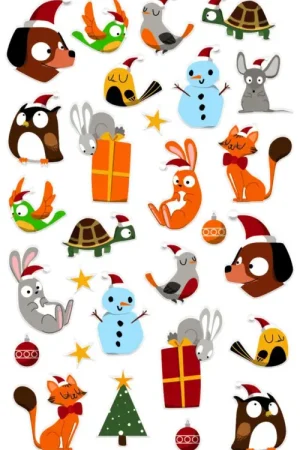 Stickers « Animaux de Noël » Offre Limitée