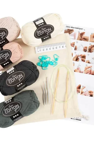 Nouvelle Collection Coffret d'initiation au tricot « Gant de toilette »