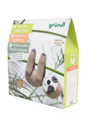 Kit crochet Gründl « Fred le paresseux » Authentique