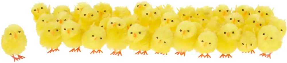 Meilleure Vente Poussins en fil chenille VBS « H 4 cm », 36 pc.