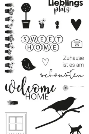 Tampons Clear Stamps « Welcome Home » Livraison Express