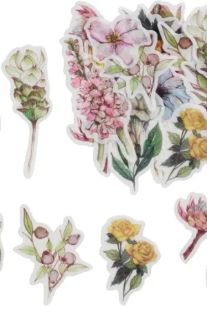 Stickers washi « Fleurs pastel » Prix Bas