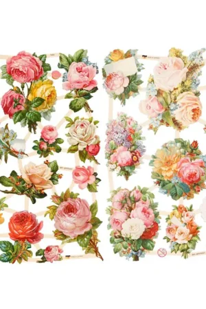Solde Motifs estampés vintage « Roses »