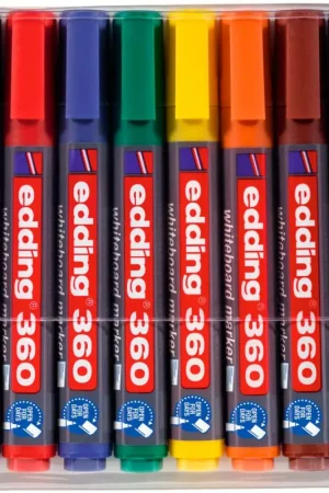 Authentique Marqueurs pour tableaux blancs edding 360 « Pointe ogive », 1,5-3 mm