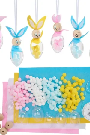 Kit créatif VBS « Lapins œufs en acrylique » Bon Marché