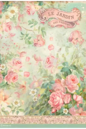 Quantité Limitée Soie de paille à motifs « Jardin des parfums »
