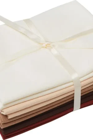 Assortiment de tissus unis Patchy « Naturel - Marron » Dernière Chance