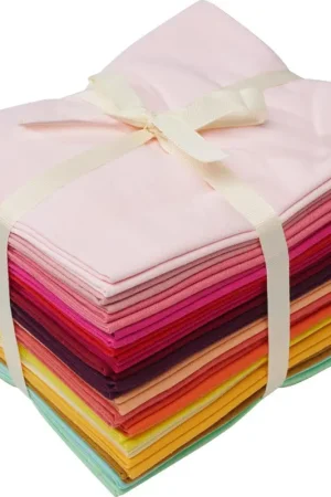 Nouveauté Assortiment de tissus unis Patchy « Rose - Rouge - Orange - Jaune », 17 coupons