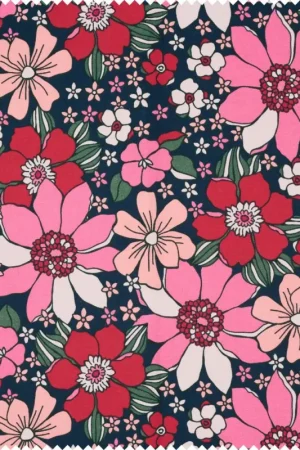 Prix Promo Tissu coton au mètre « Fleurs d’été »