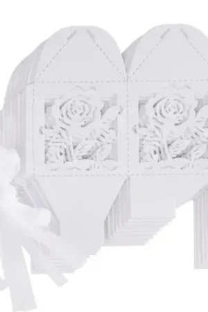 Quantité Limitée Boîtes à plier à ajours filigranes « Roses »