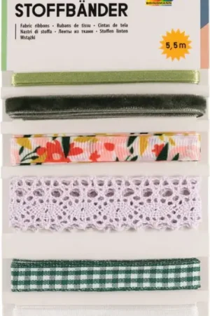 Produit De Marque Assortiment de rubans tissus « Flower Fields »