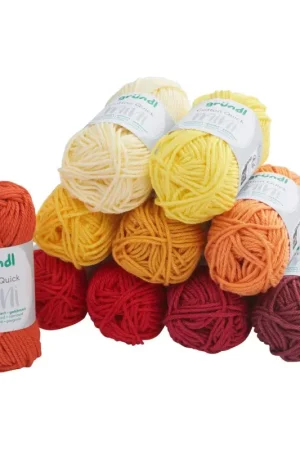 Acheter Direct Fils Gründl Coton Quick minis « Shades of Yellow and Red »