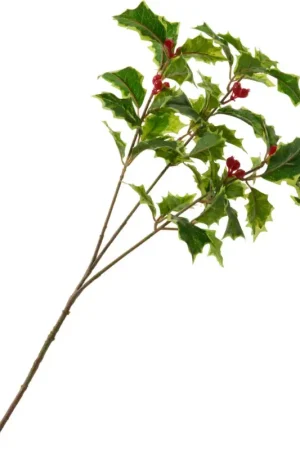 Branche de houx avec baies, 40 cm Retour Gratuit