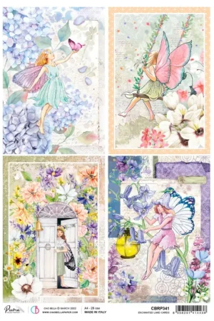 Authentique Soie de paille à motifs « Cartes enchantées »