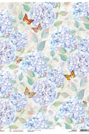 Promotion Saisonnière Soie de paille à motifs « Parfum d’hortensia »