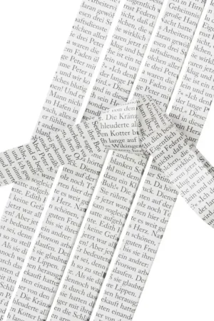 Nouvelle Collection Bandes de papier « Texte de livre »