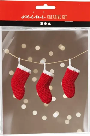 Prix Promo Mini-kit créatif crochet « Chaussettes de Noël »