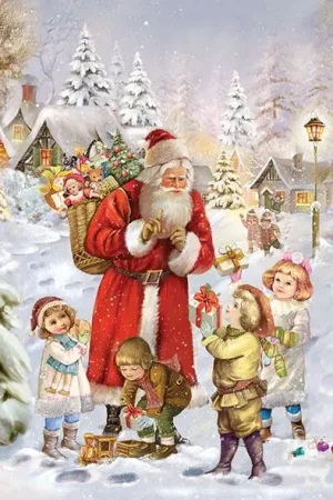 Achat Immédiat Serviette « L'heure de la distribution des cadeaux »
