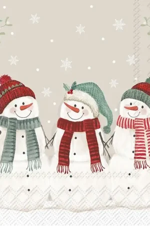 Commande En Gros Serviette « Trois bonshommes de neige »