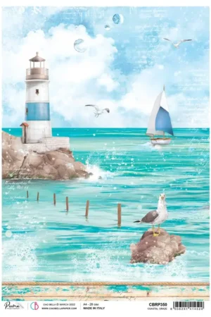 Soie de paille à motifs « Bord de mer » Offre Limitée