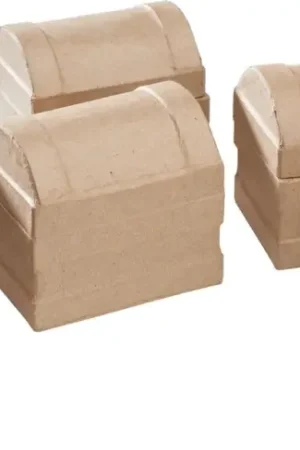 Haute Qualité Coffret à couvercle bombé VBS, papier mâché, 6 pc.