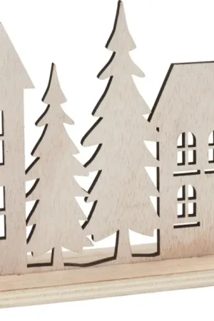 Déco en bois à emboîter VBS « Maisons et sapins » Promotion Saisonnière