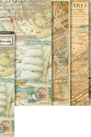 Assortiment de soies de paille à motifs « Around the World », set de 6 Prix Cassé