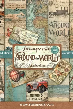 Bloc de scrapbooking « Around the World » Soldes