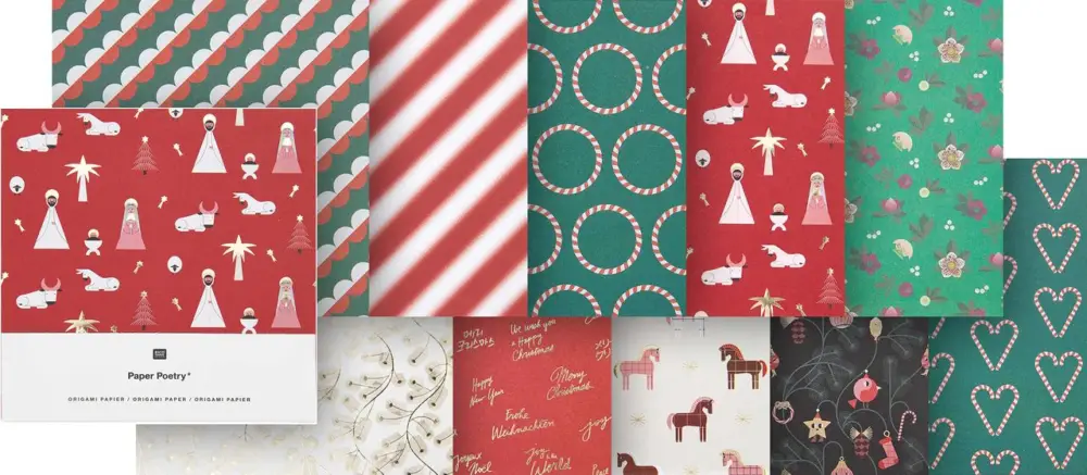 Feuilles de pliage « Christmas Rocks ! », assorties Vente Directe