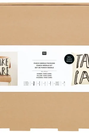 Pas Cher Kit punch needle Rico Design « Coussin Take Care »