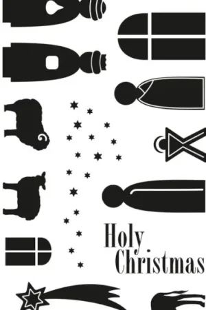 Set de tampons Clear Stamps « Crèche » Authentique